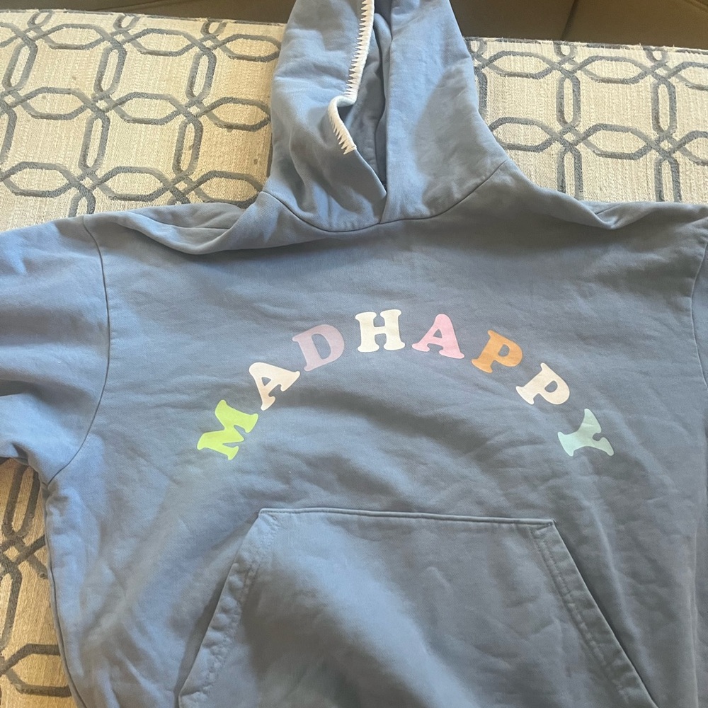 Madhappy Blue Hoodie with Pastel Logo